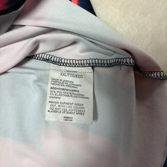 Under Armour Mens The Playoff Polo Short Sleeve Floral Blur Blue Pink XXL Golf - Picture 8 of 10